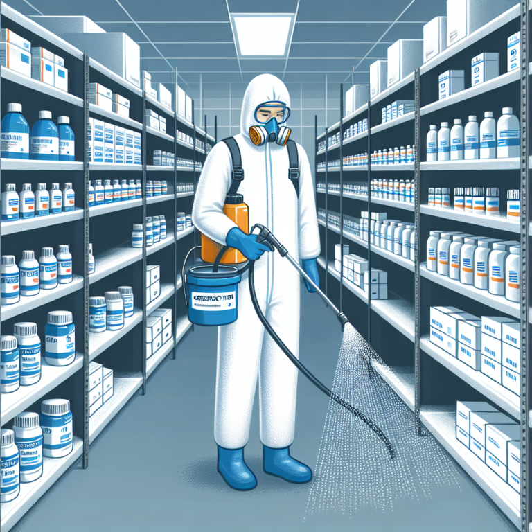 Eau Germicide et contrôle de la propreté lors du stockage des produits pharmaceutiques